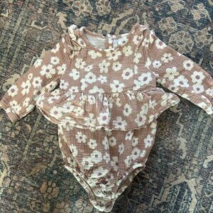 Greyson Collective Floral Long Sleeve Baby Romper